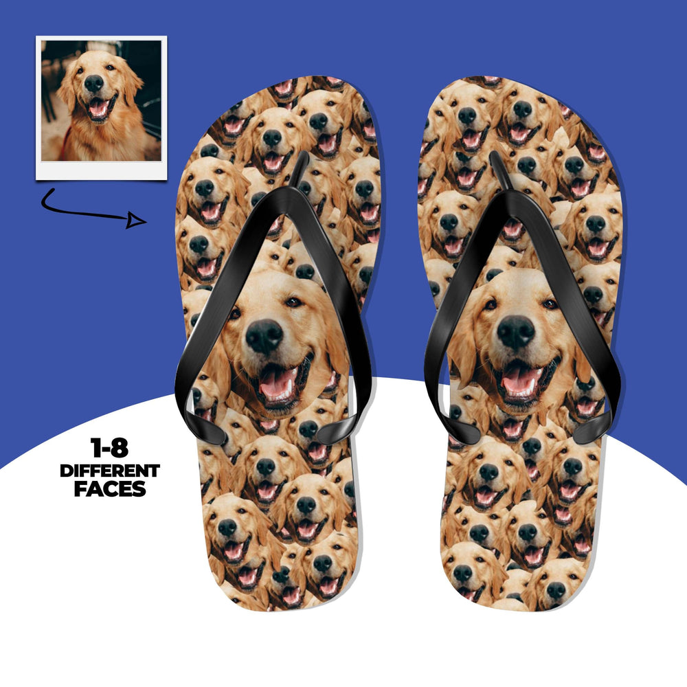 Custom Dog Faces Flip Flops