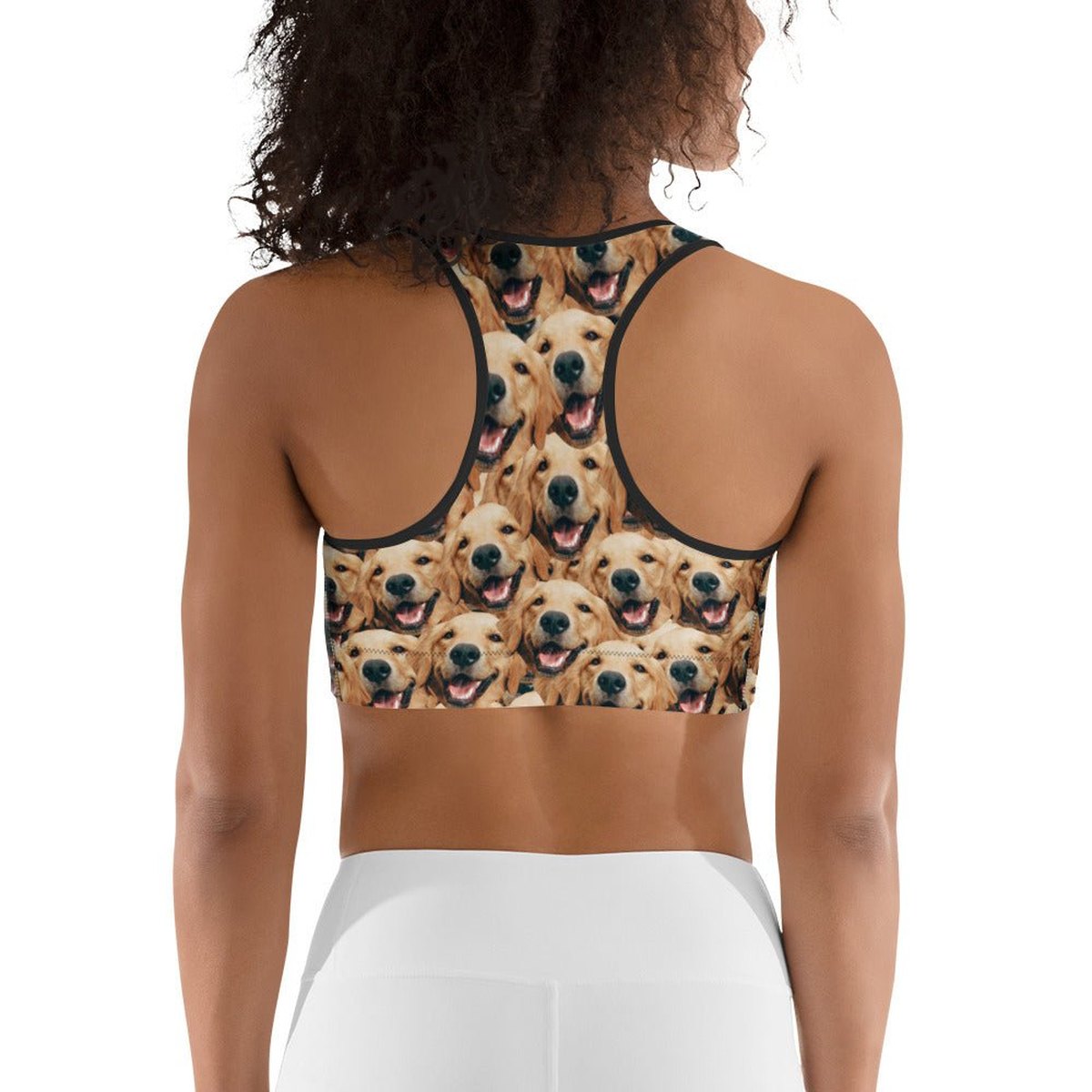 Custom Dog Faces Sports Bra Secondary image