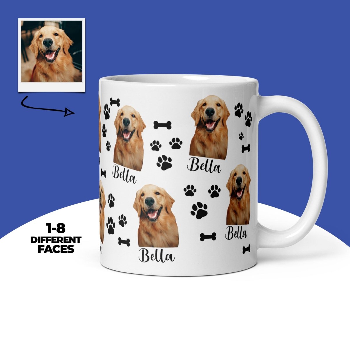 Custom Dog Photo Mug With Name Main image