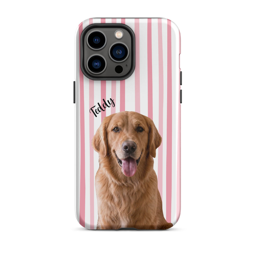 Custom Dog Photo Tough Phone Case With Name