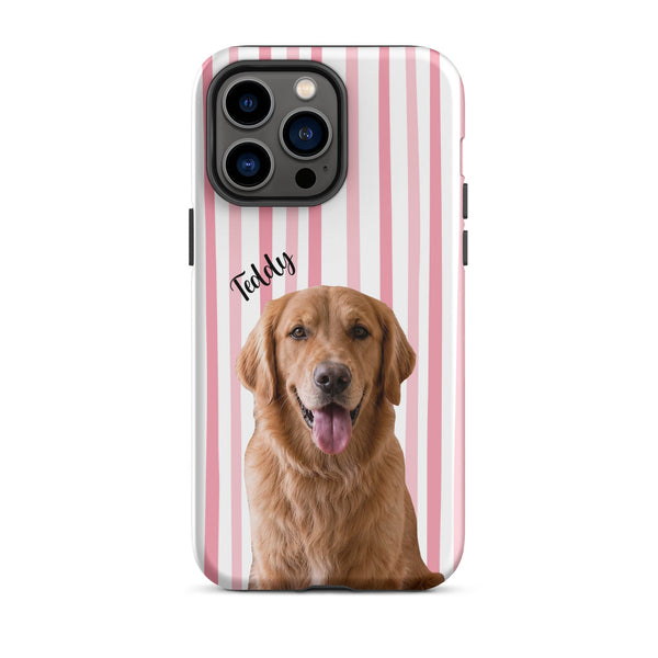 Custom Dog Photo Tough Phone Case With Name