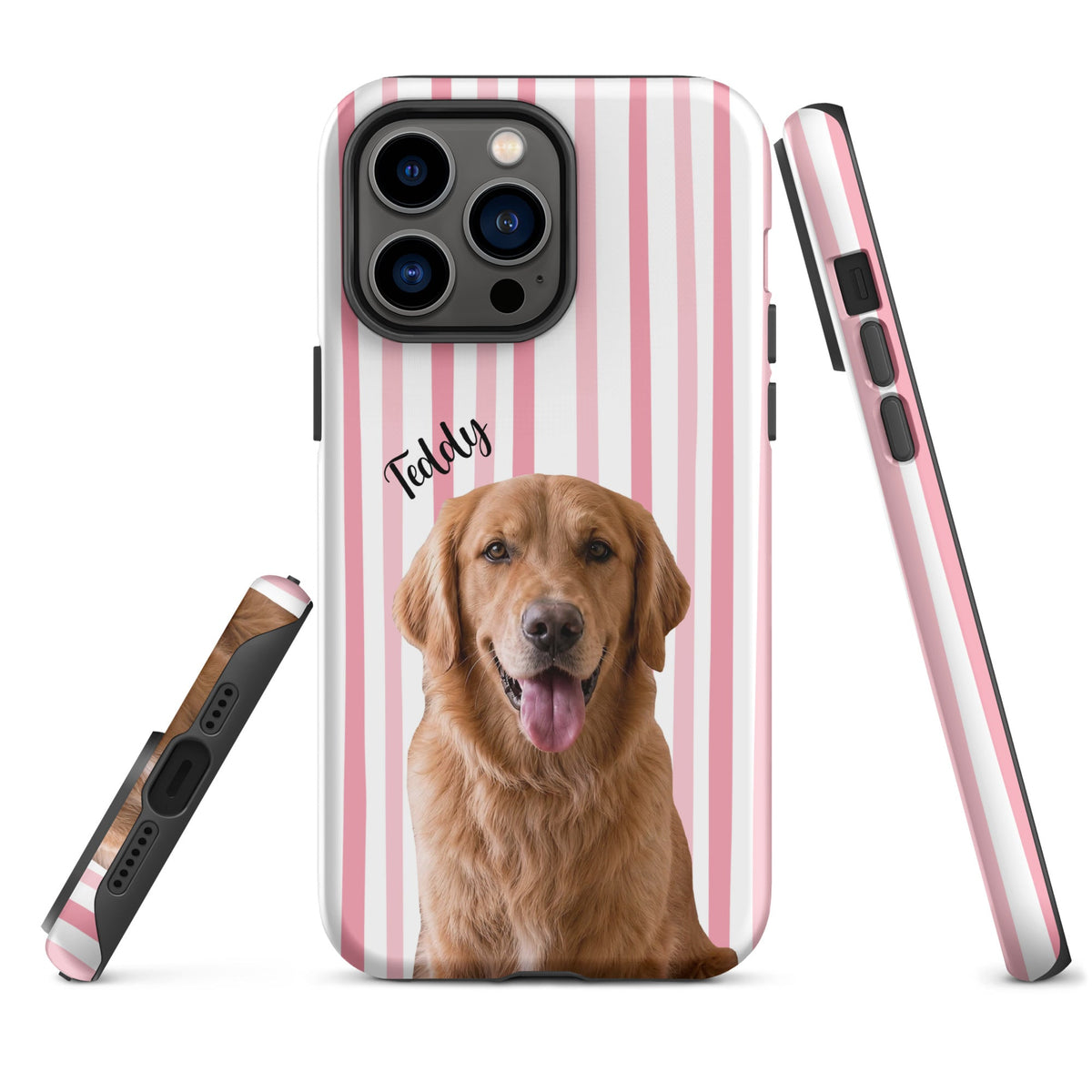 Custom Dog Photo Tough Phone Case With Name