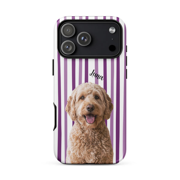 Custom Dog Photo Tough Phone Case With Name
