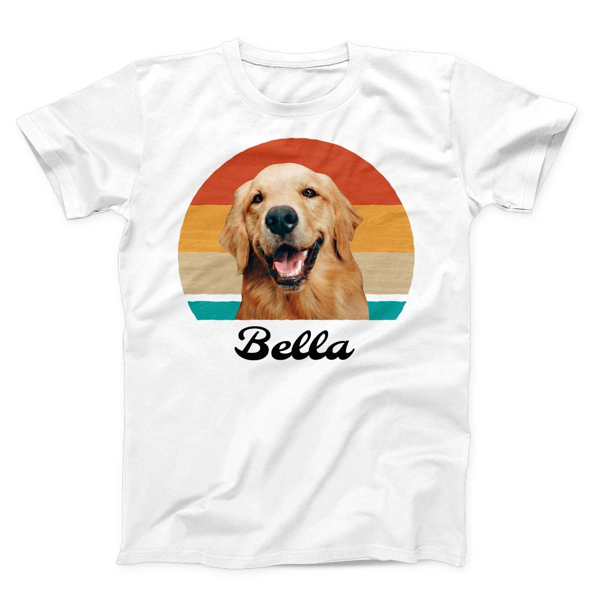 Custom Dog Vintage Retro Photo T-Shirt Secondary image