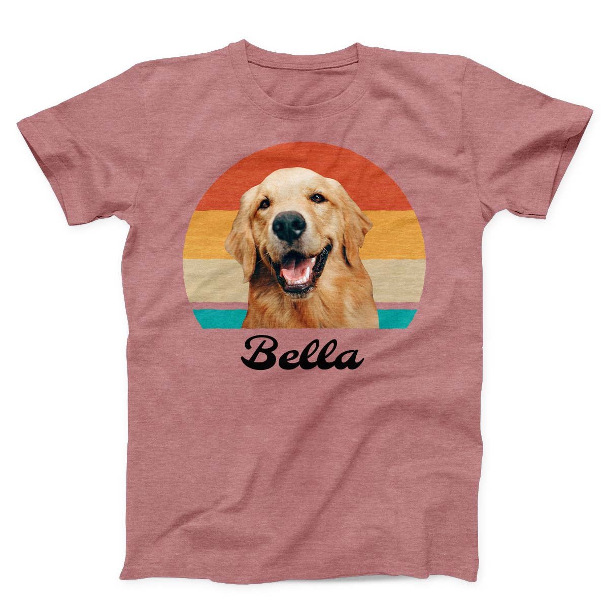 Custom Dog Vintage Retro Photo T-Shirt