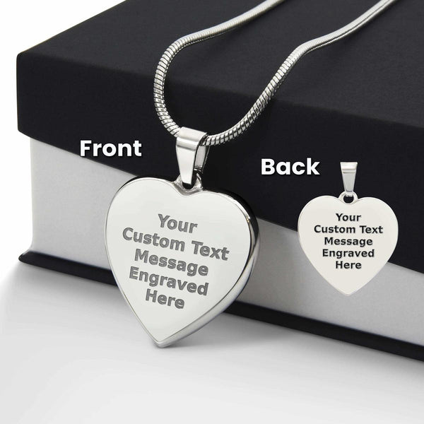 Custom Engraved Heart Necklace