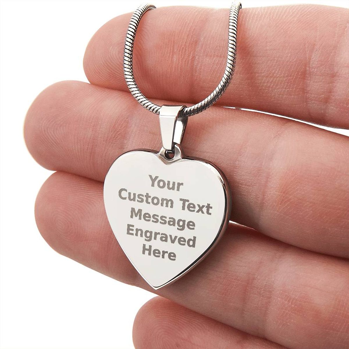 Custom Engraved Heart Necklace Main image