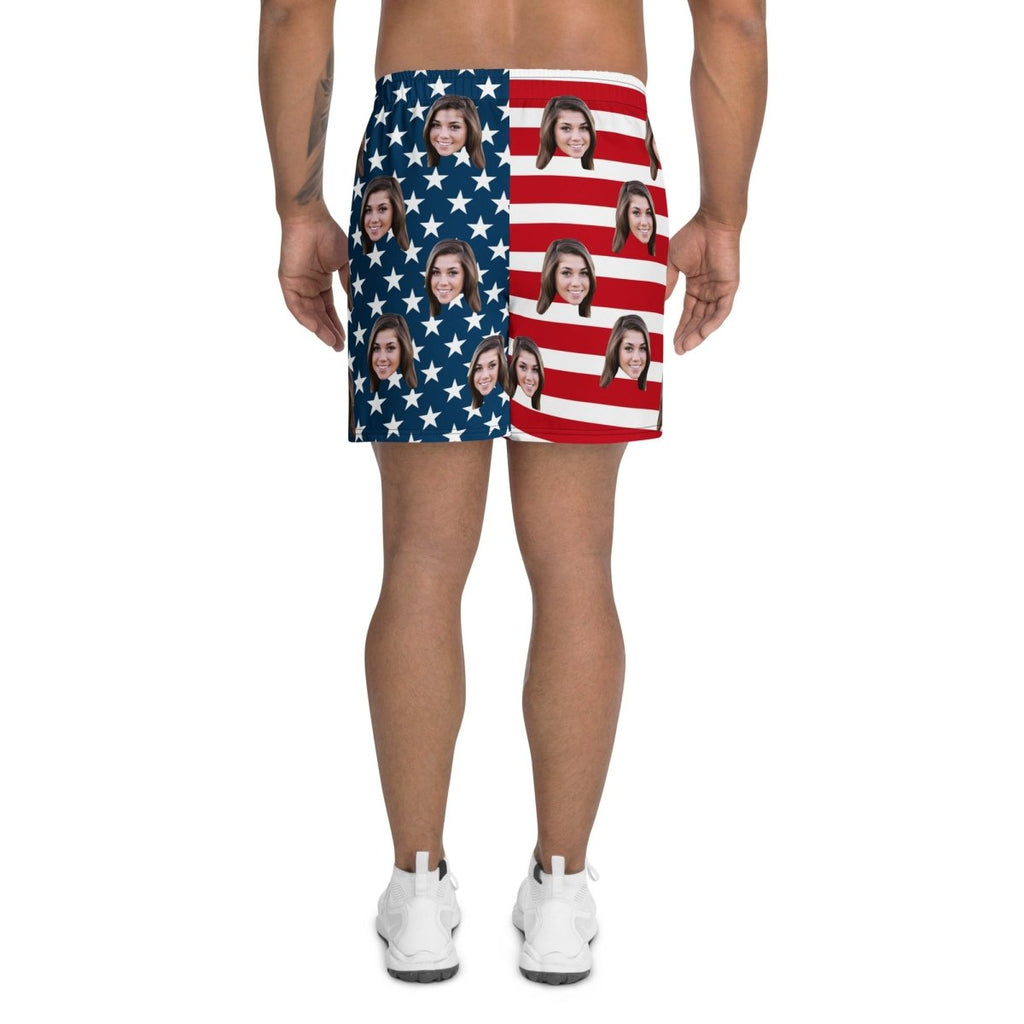 Custom Face American Flag Shorts