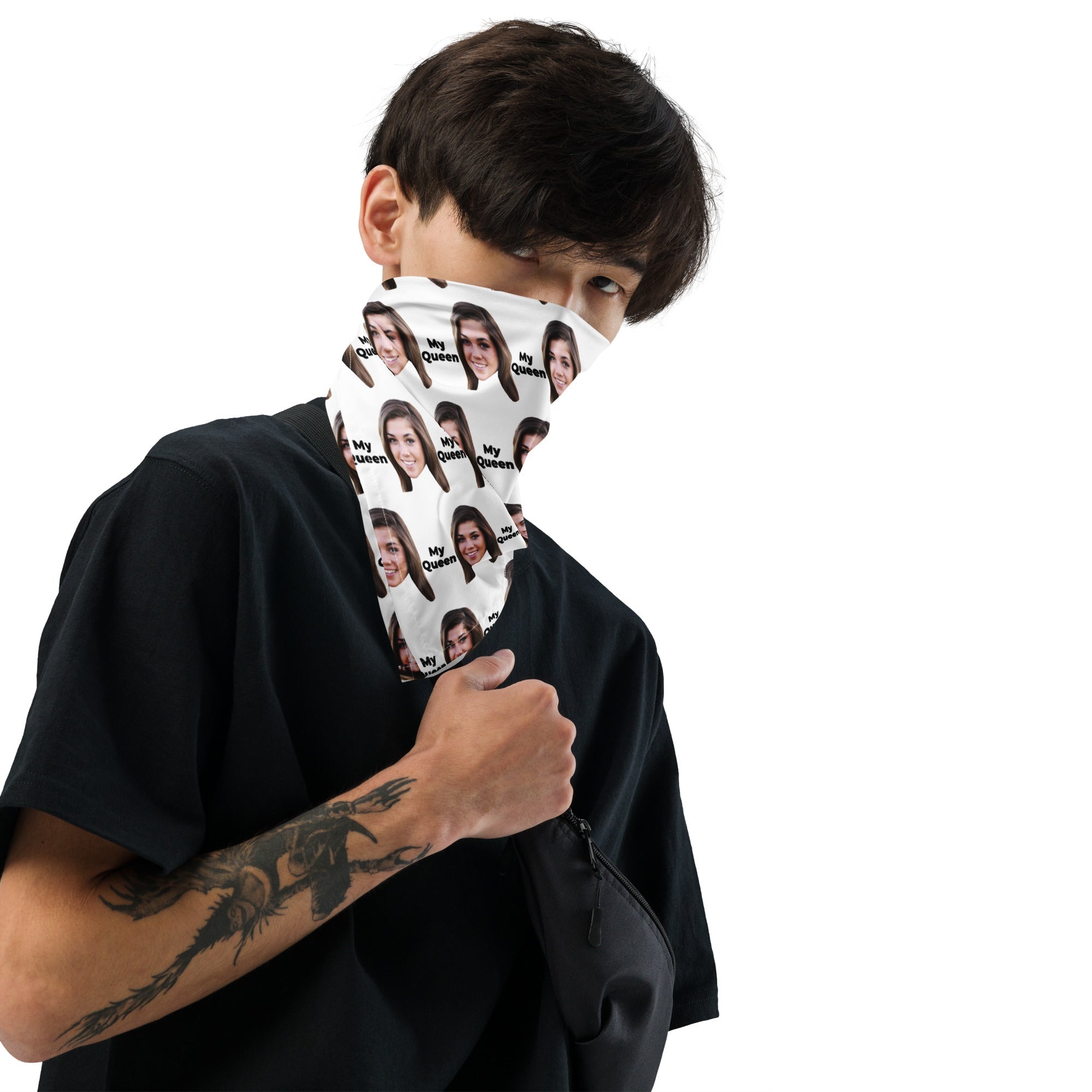 Custom Face Bandana With Text
