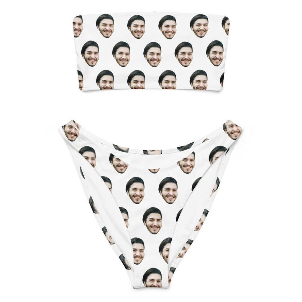 Custom Face Bandeau Bikini Personalized Swimwear