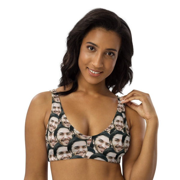 Custom Face Bikini Top Personalized Swimwear