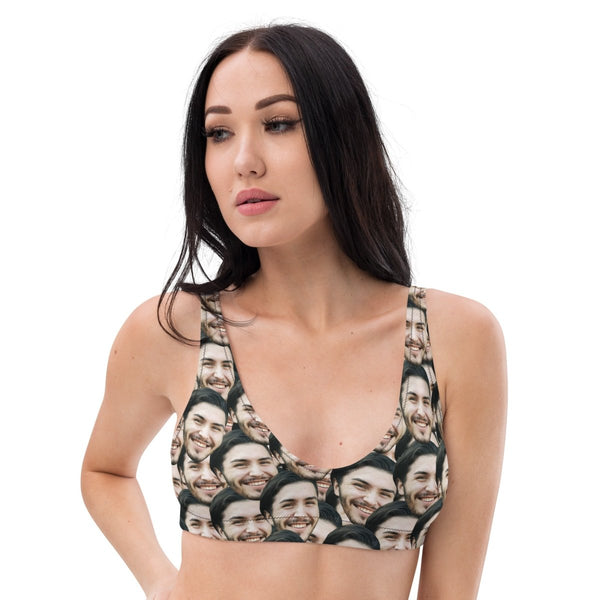 Custom Face Bikini Top Personalized Swimwear