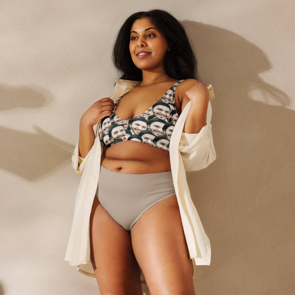 Custom Face Bikini Top Personalized Swimwear