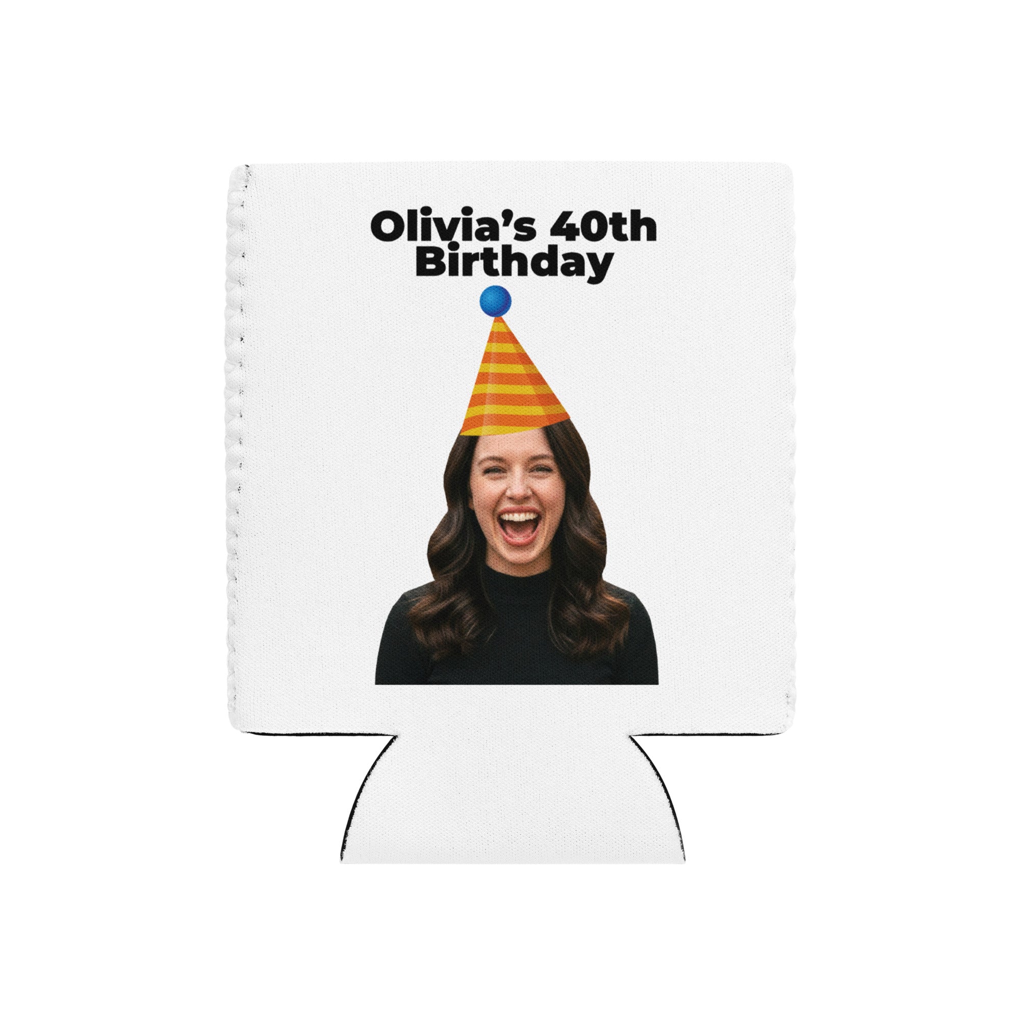 Custom Face Birthday Hat Can Cooler Secondary image