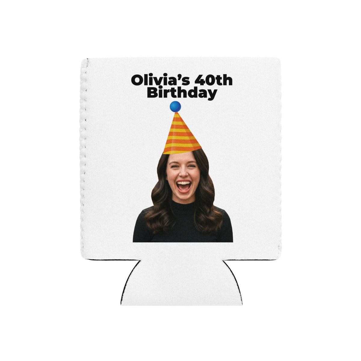 Custom Face Birthday Hat Can Cooler