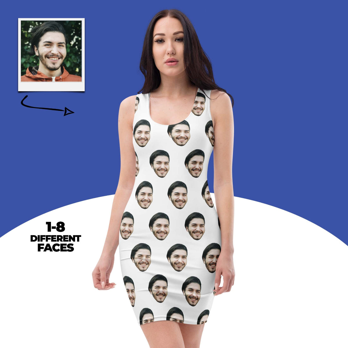 Custom Face Bodycon Dress Main image