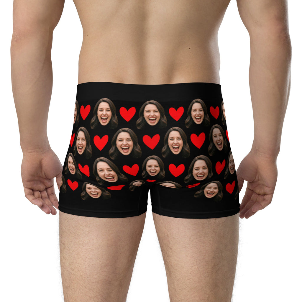 Custom Face Boxers With Hearts