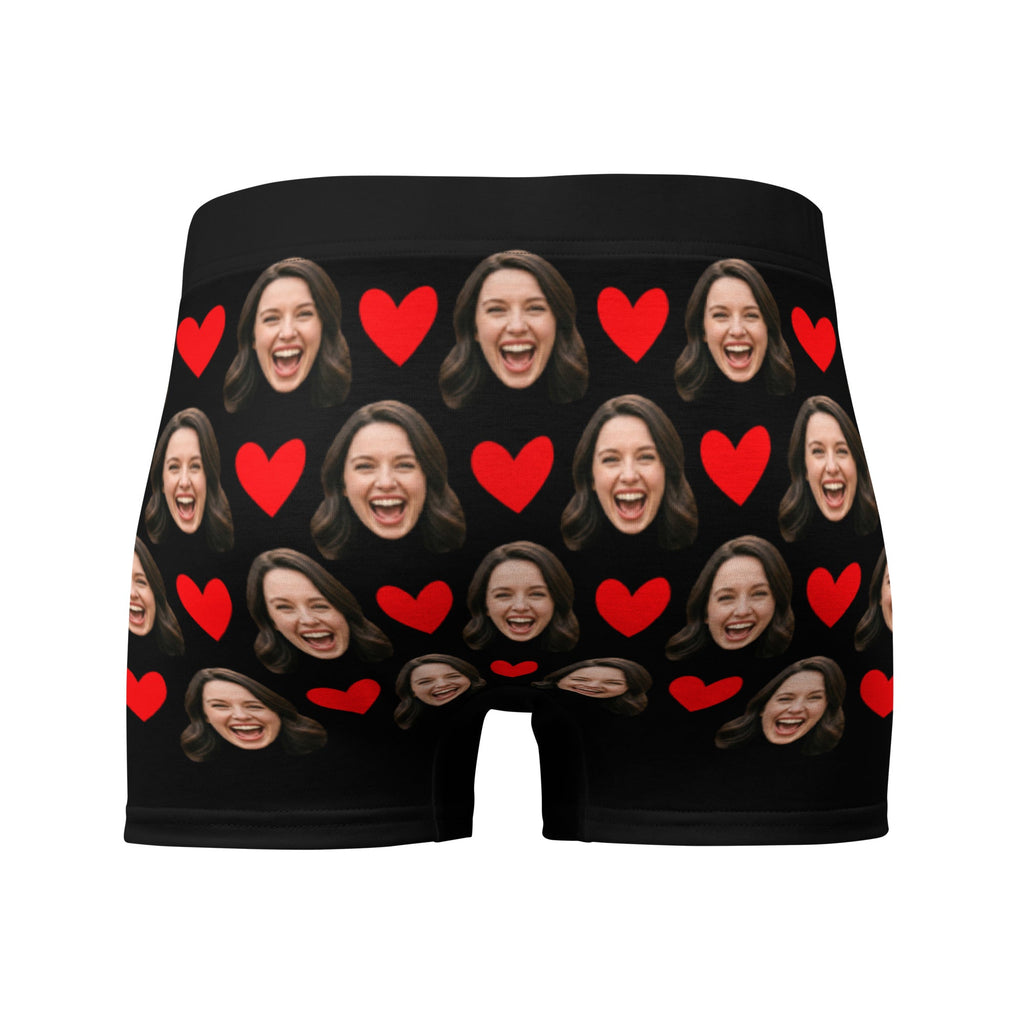 Custom Face Boxers With Hearts