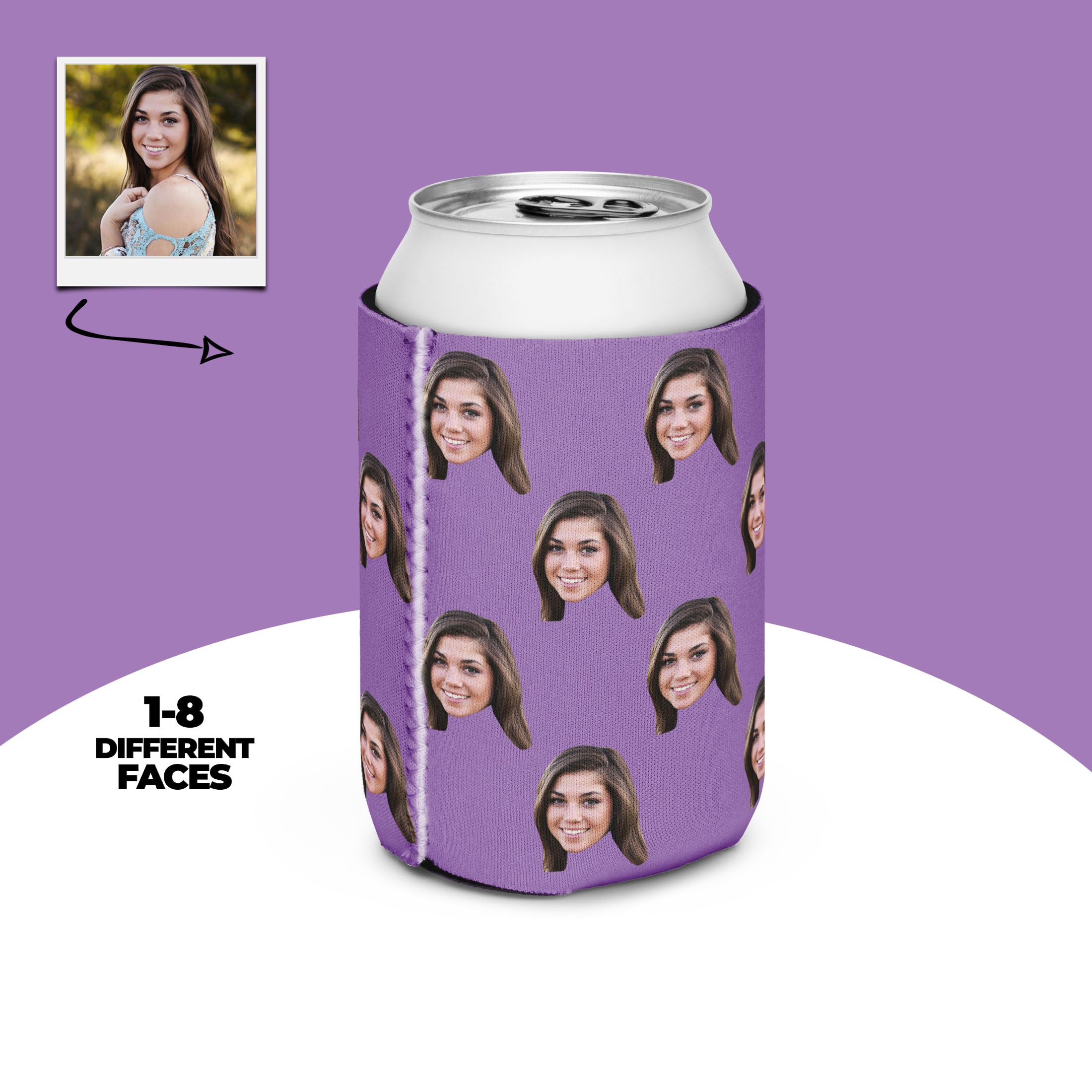 Custom Face Can Cooler Main image