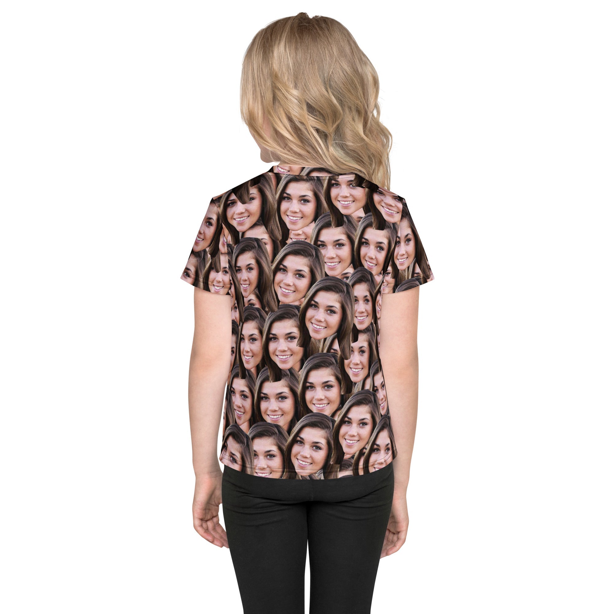 Custom Face Mash Kids T-Shirt Secondary image