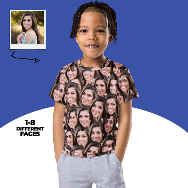Custom Face Mash Kids T-Shirt
