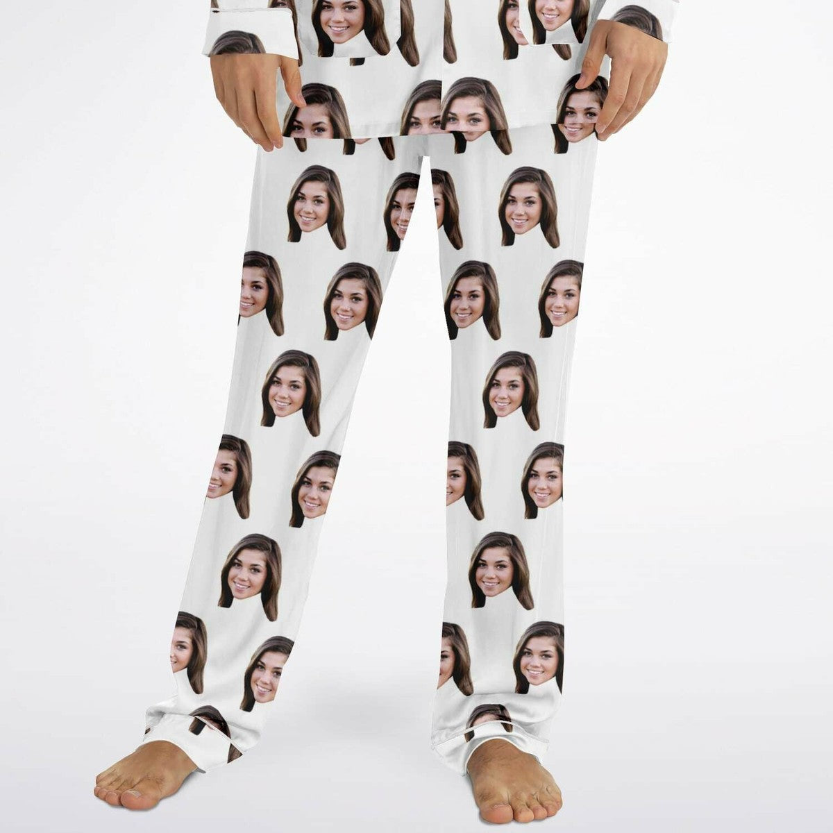 Custom Face Men's Satin Pajamas Secondary image