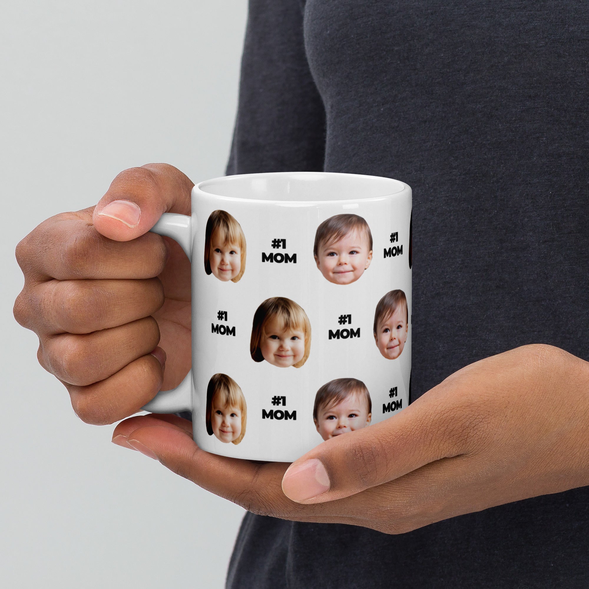 Custom Face Number 1 Mom Mug
