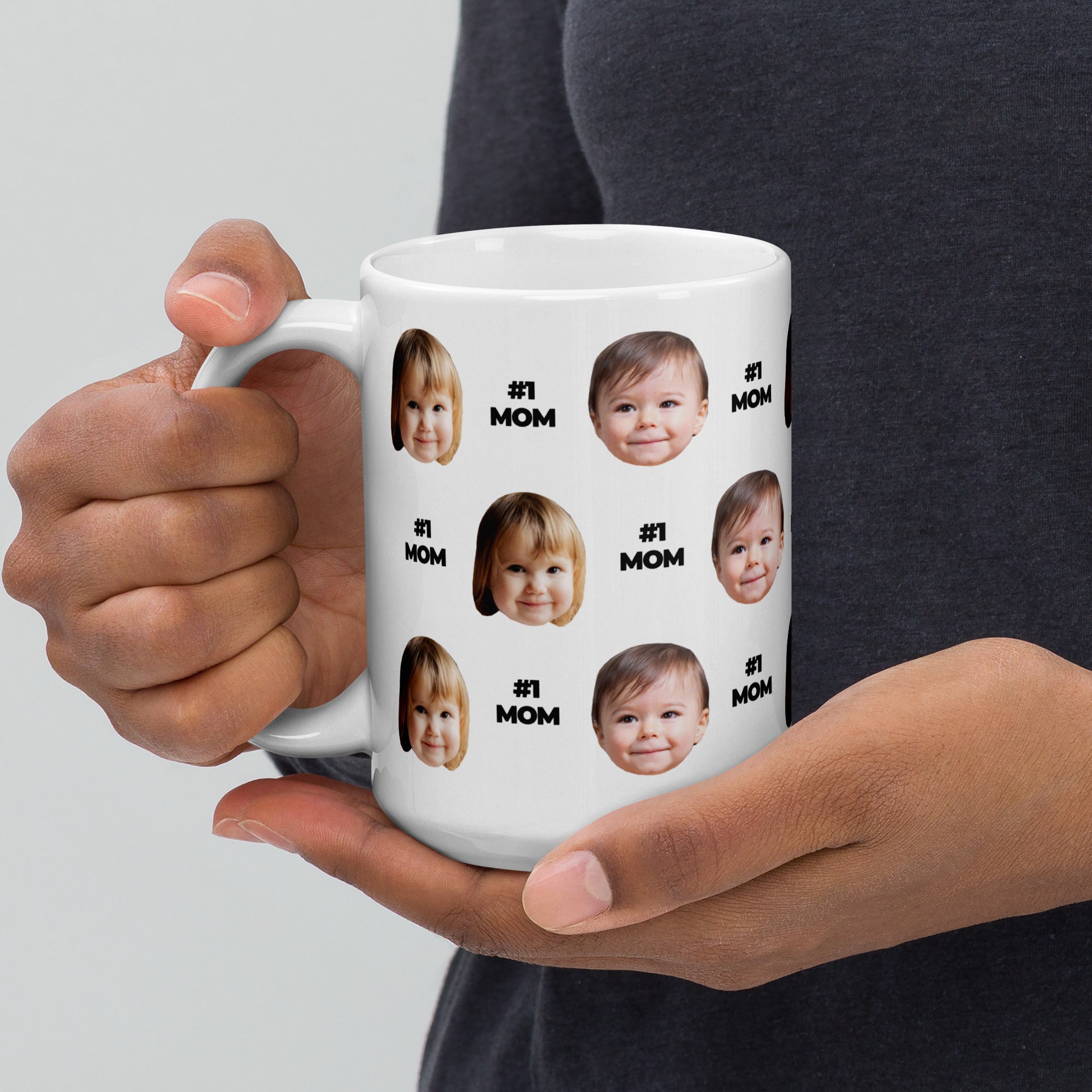 Custom Face Number 1 Mom Mug