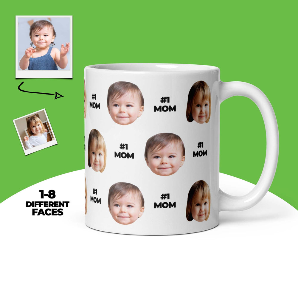 Custom Face Number 1 Mom Mug