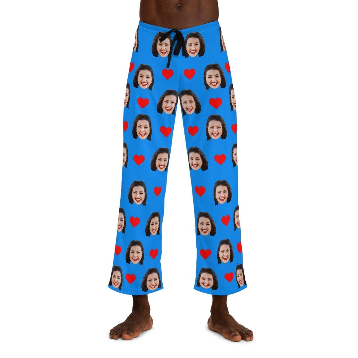 Custom Face Pajama Heart Prints