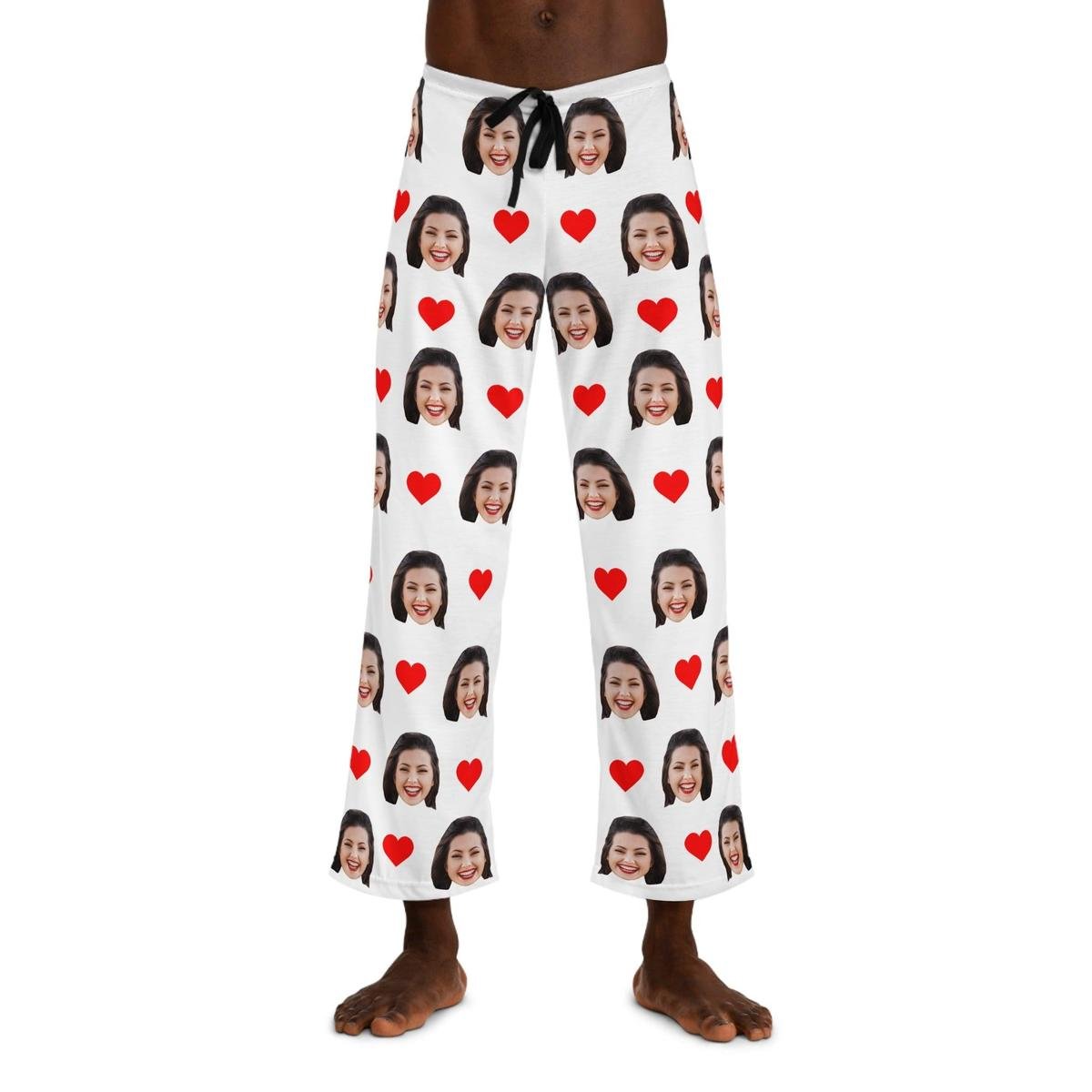 Custom Face Pajama Heart Prints