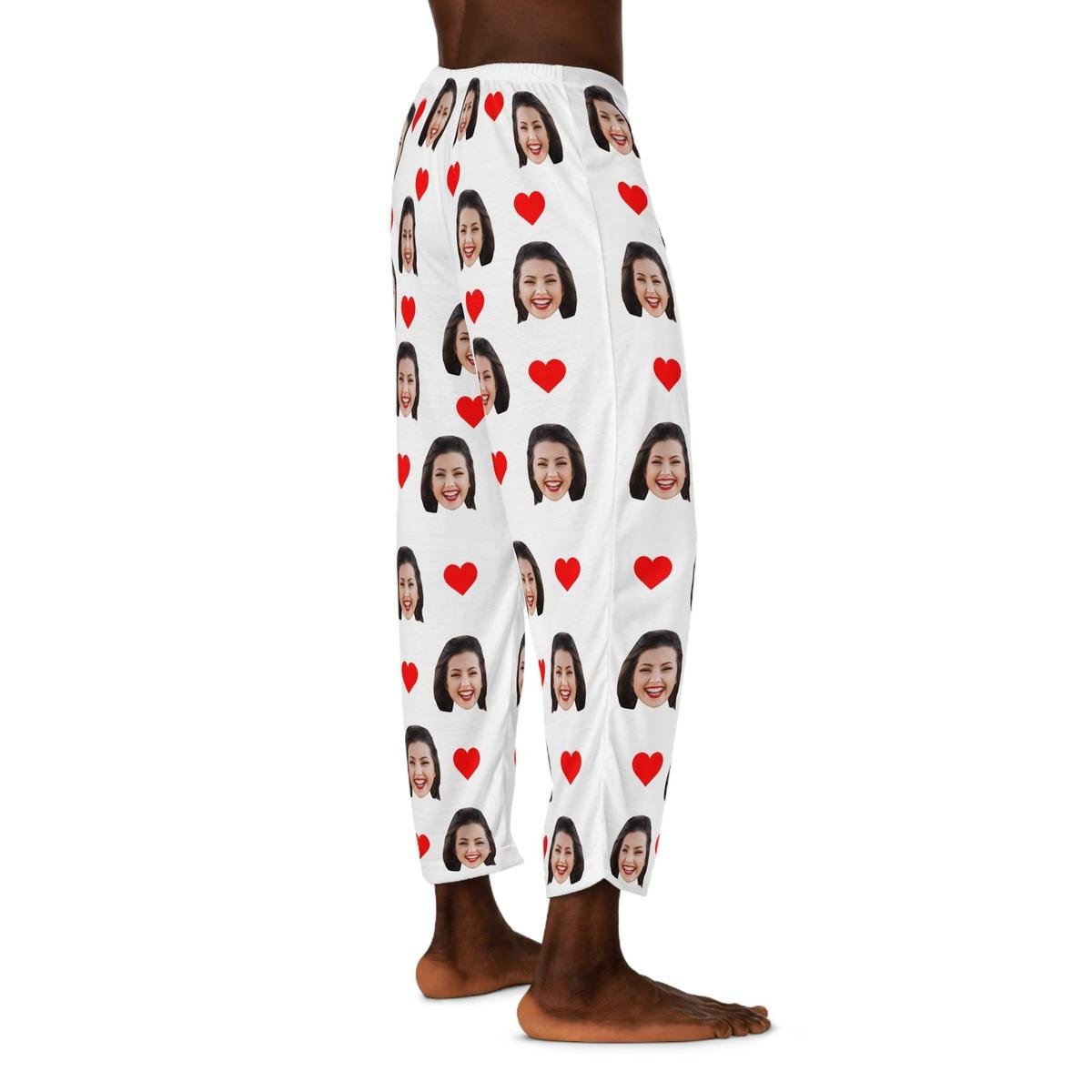 Custom Face Pajama Heart Prints