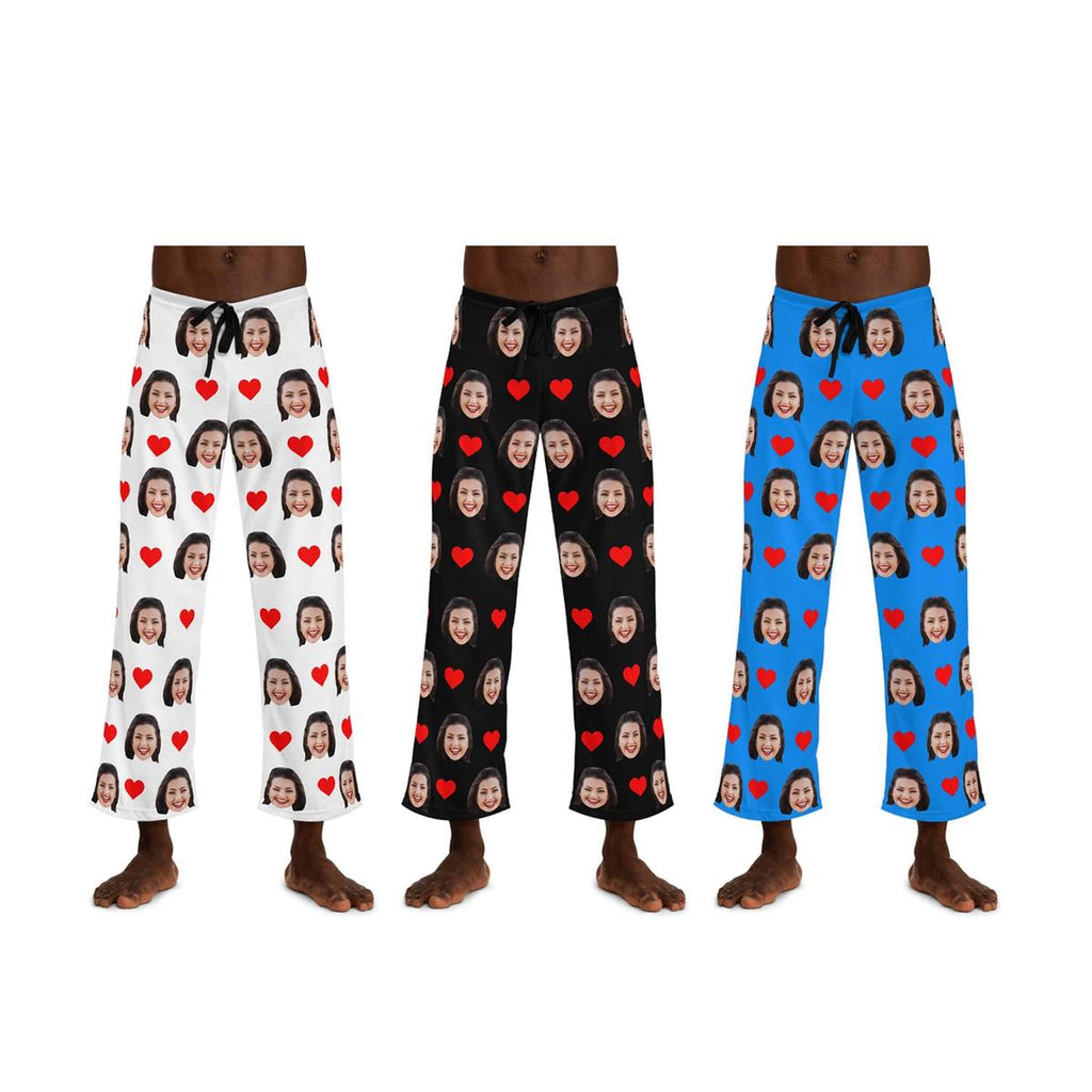 Custom Face Pajama Heart Prints