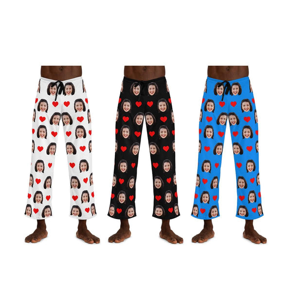 Custom Face Pajama Heart Prints