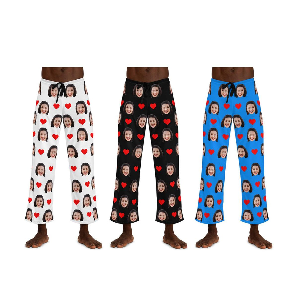 Custom Face Pajama Heart Prints