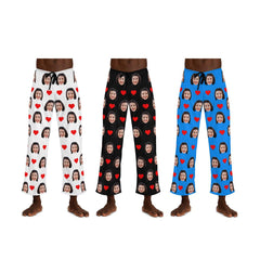 Custom Face Pajama Heart Prints