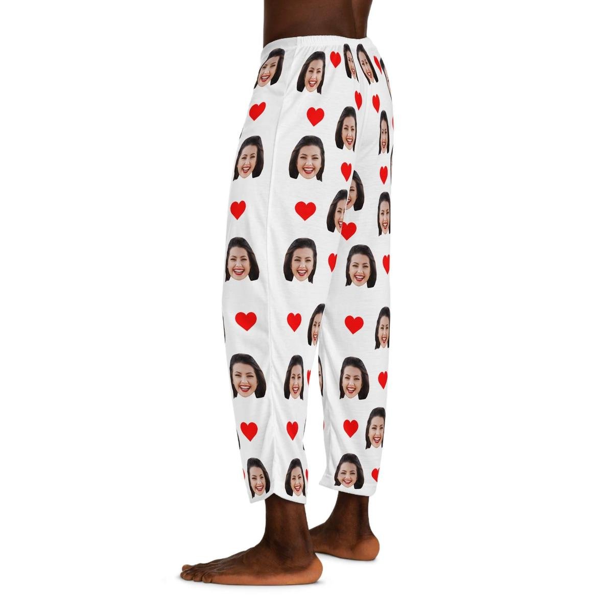 Custom Face Pajama Heart Prints