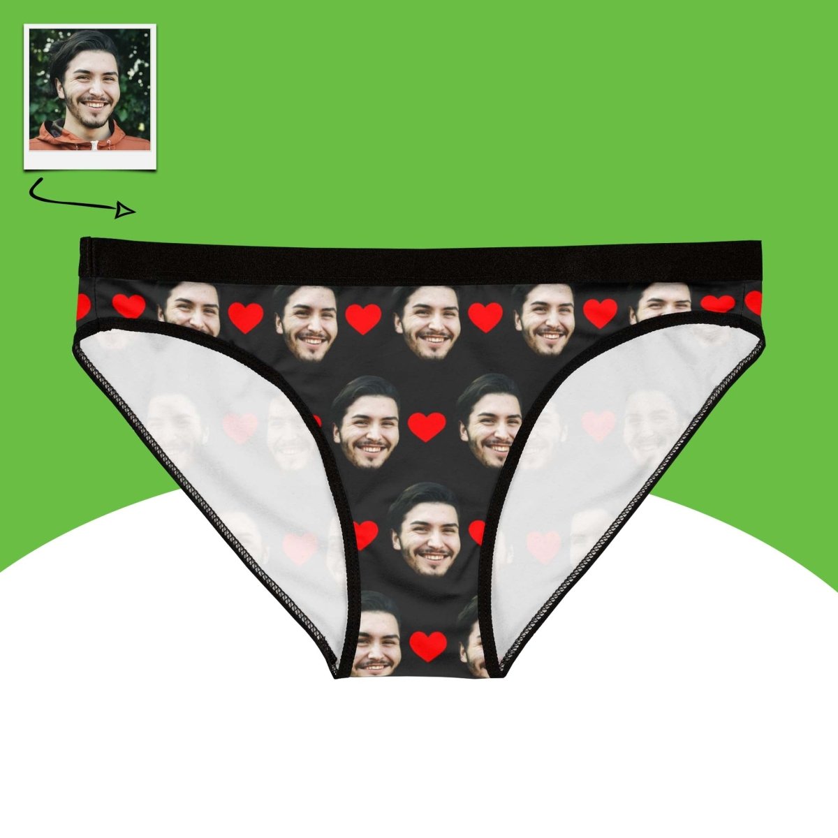 Custom Face Panties With Hearts Main image