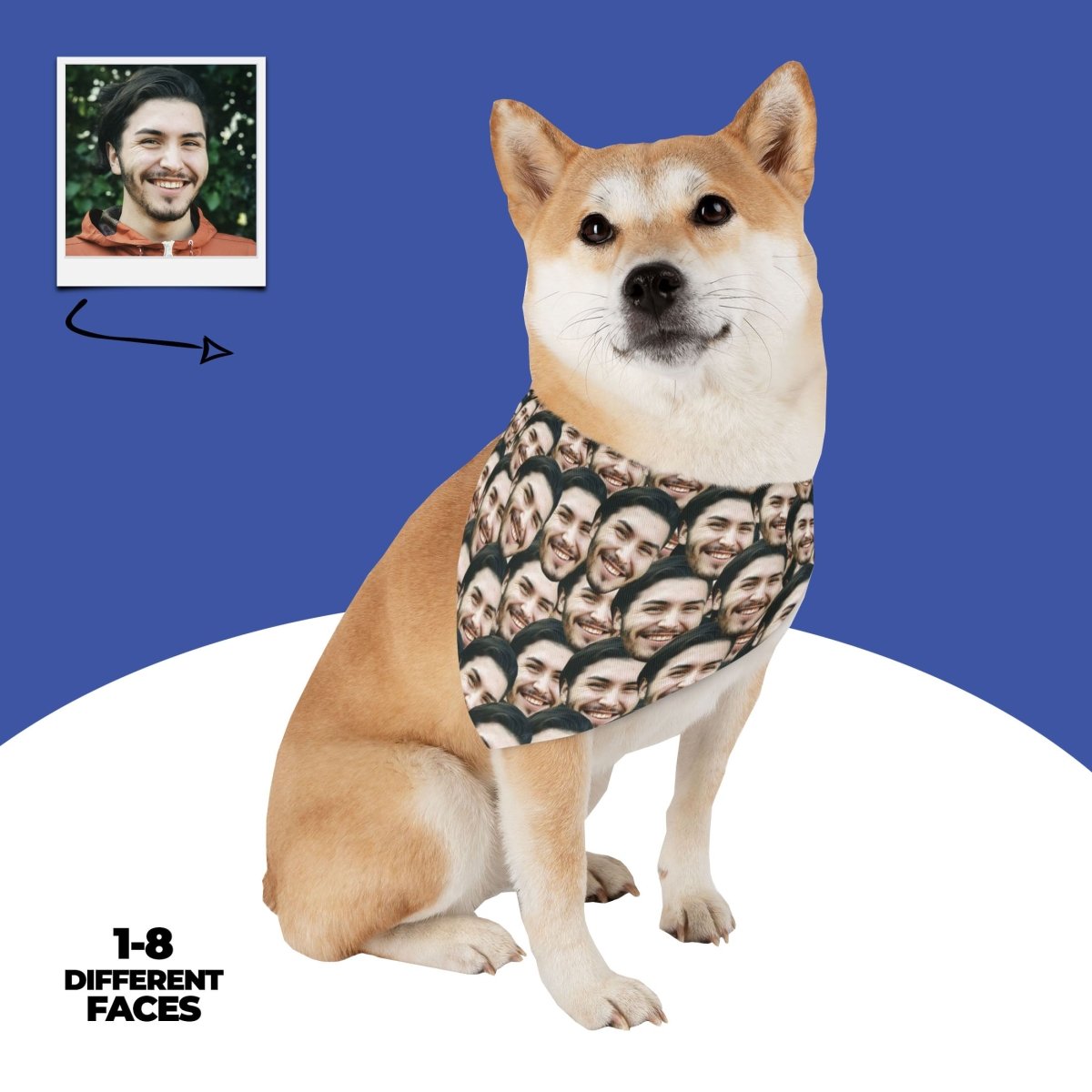 Custom Face Pet Bandana Collar Main image