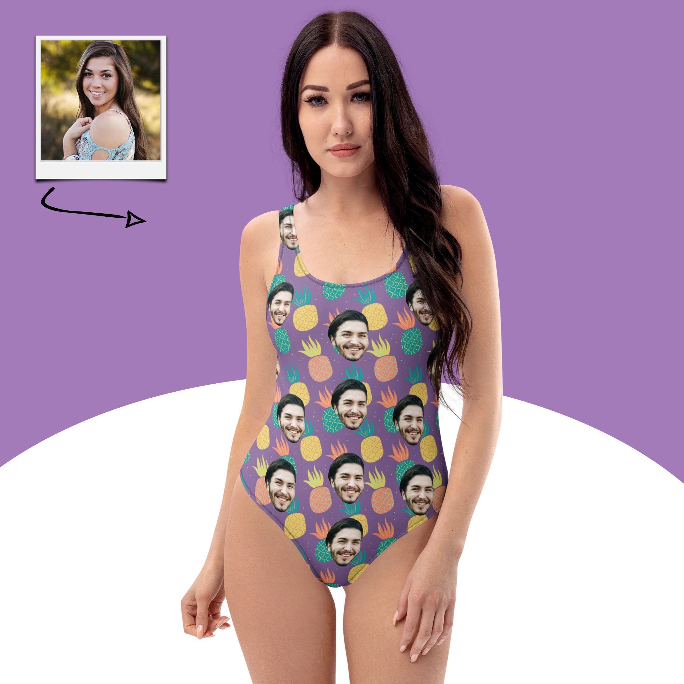 Custom Face Pineapple Swimsuit Main image