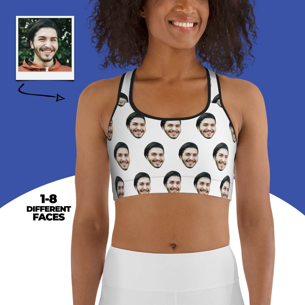 Custom Face Sports Bra Main image