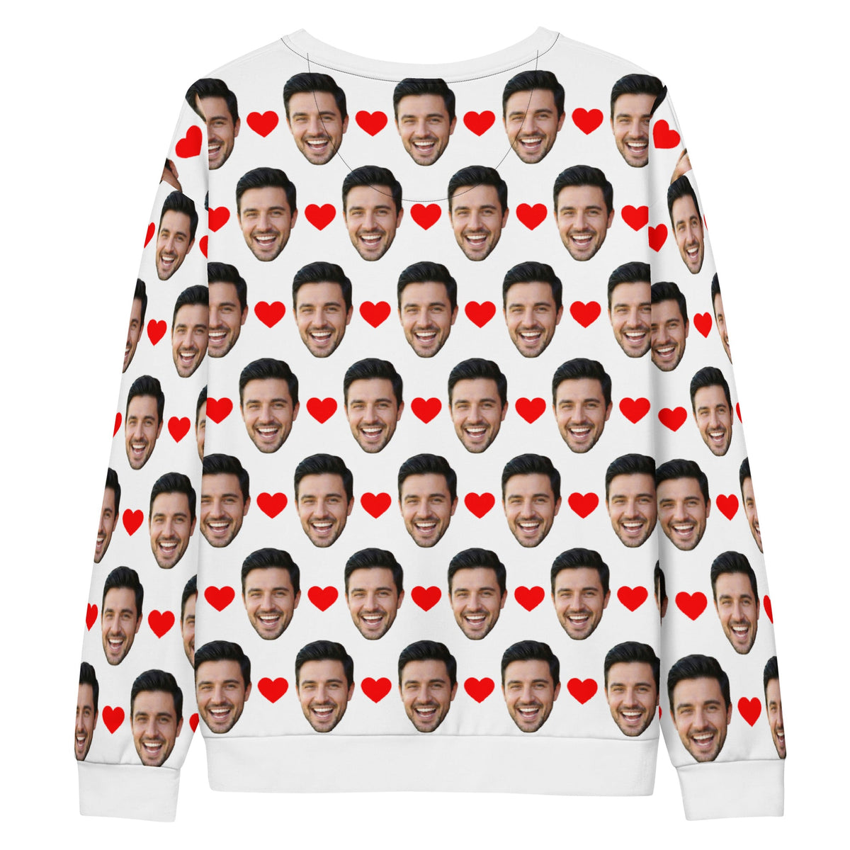 Custom Face Sweatshirt With Hearts
