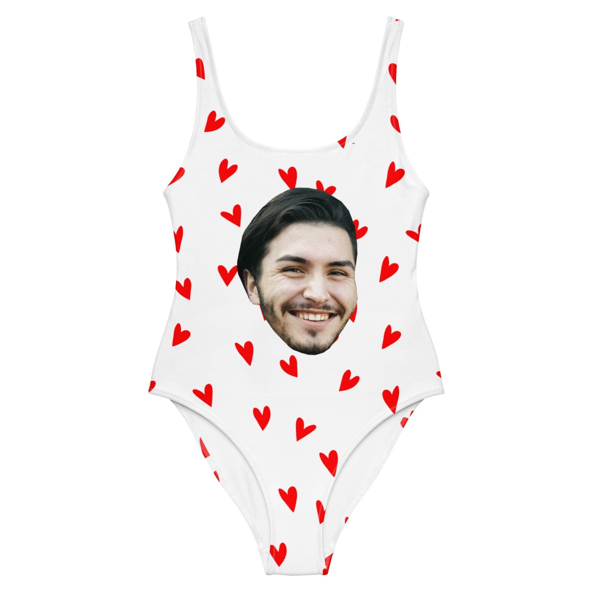Custom Face Swimsuit With Hearts