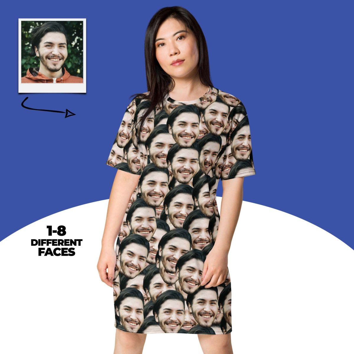 Custom Face T-shirt Dress Main image