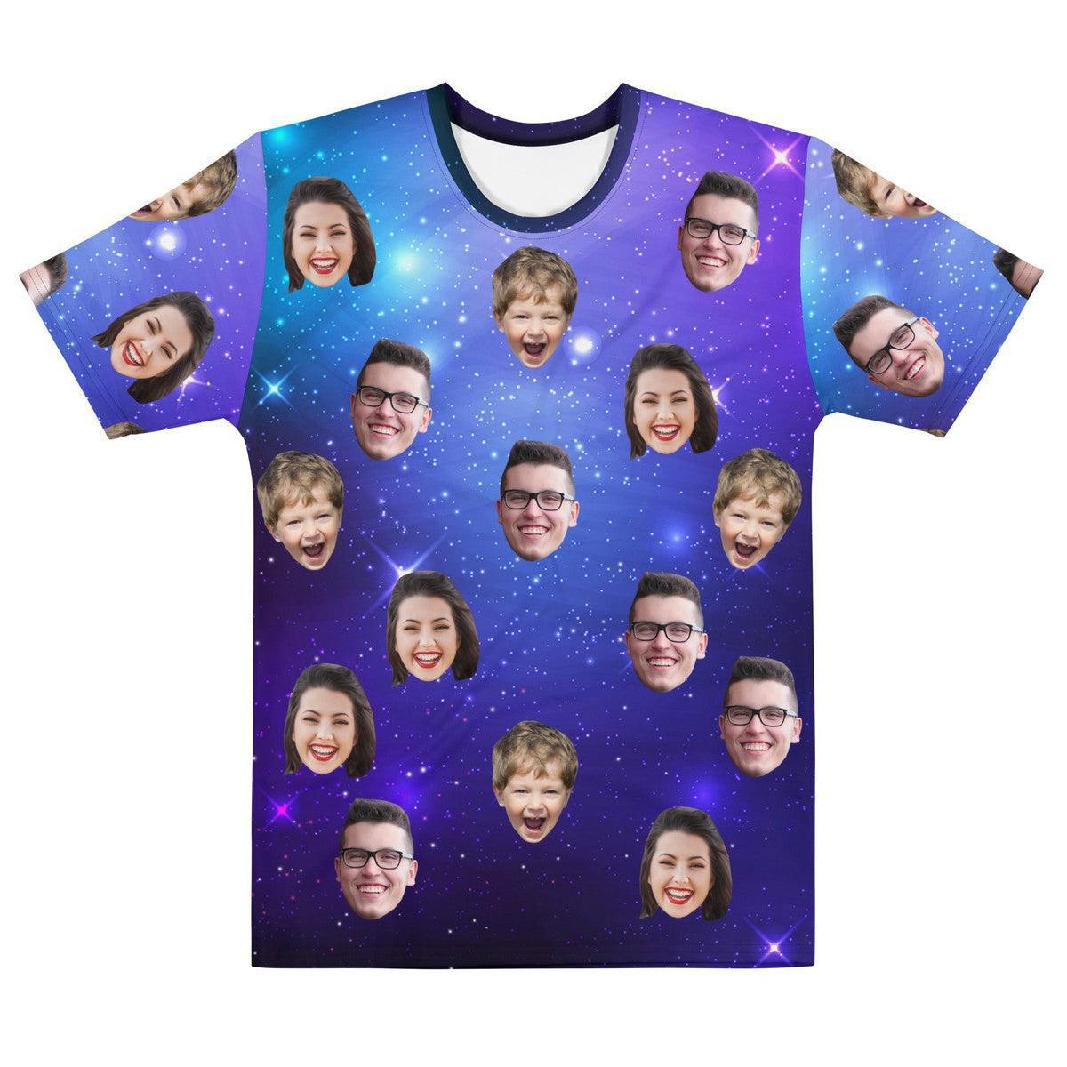 Custom Face T-Shirt Starry Background Secondary image