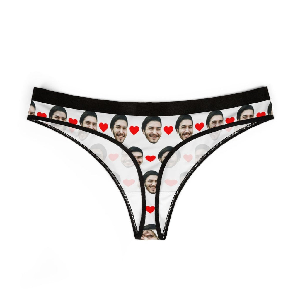 Custom Face Thong With Hearts