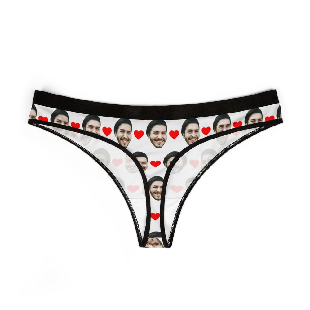 Custom Face Thong With Hearts