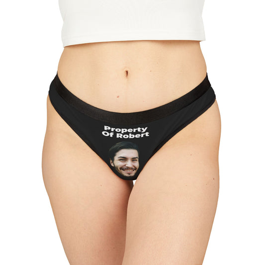 Custom Face Thongs Property Of Name