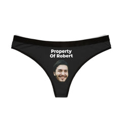 Custom Face Thongs Property Of Name