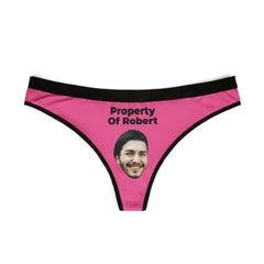 Custom Face Thongs Property Of Name